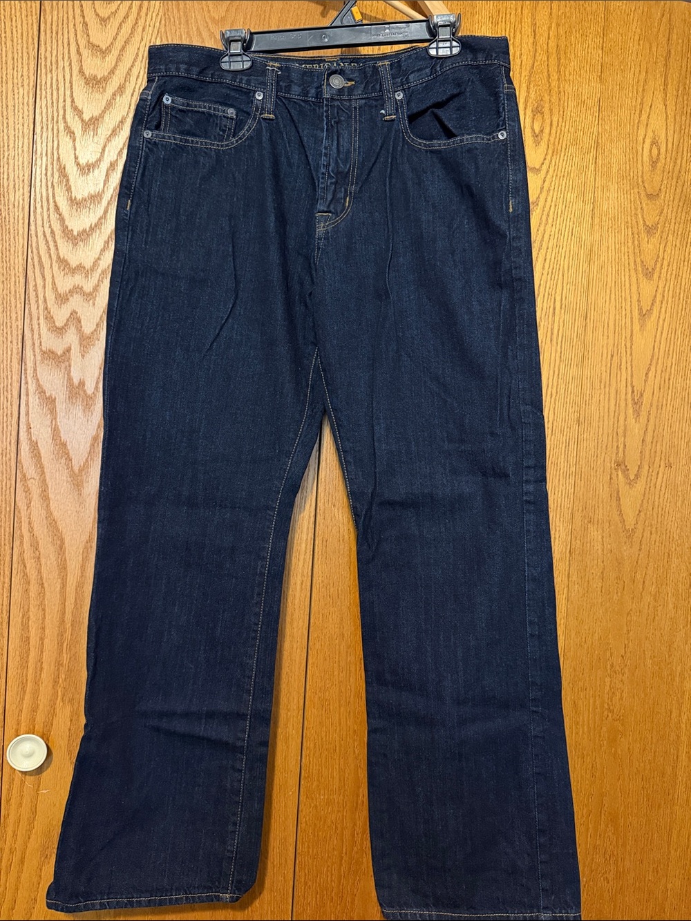 Men's American Eagle Dark Blue Denim Bootcut Jeans 34x32